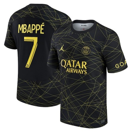 Fotbalové dres Paris Saint-Germain Mbappé 7 Jordan Čtvrtý 2022-23 Krátký Rukáv